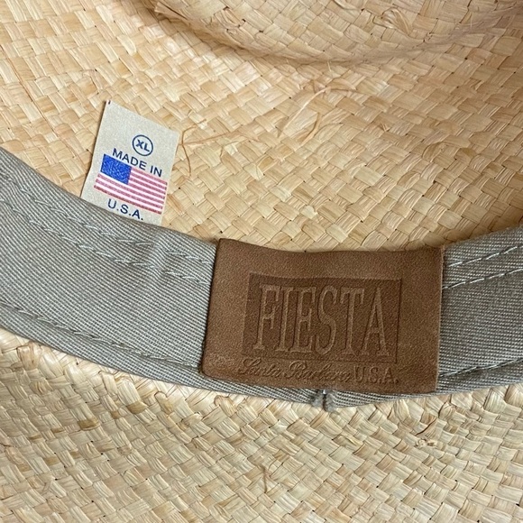 Fiesta Women’s Straw with Leather Band with Turquoise Beaded Cowboy Hat Sz XL - Picture 7 of 8